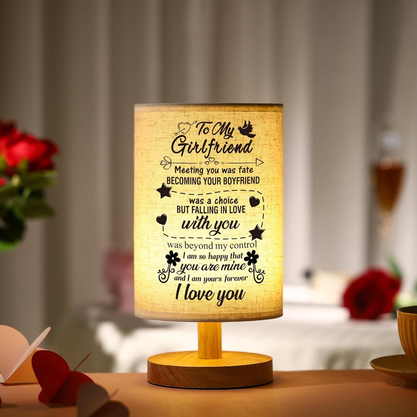 Birthday Gifts for Girlfriend Romantic table lamp,Valentine's Day Gifts