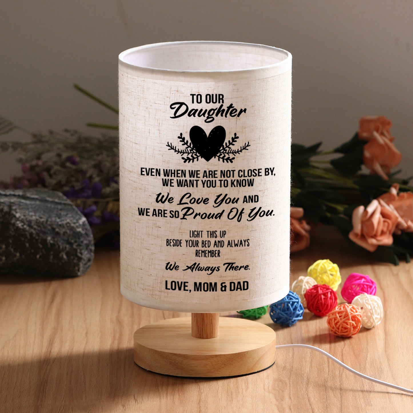 Daughter Gifts from Mom Dad Table Lamp