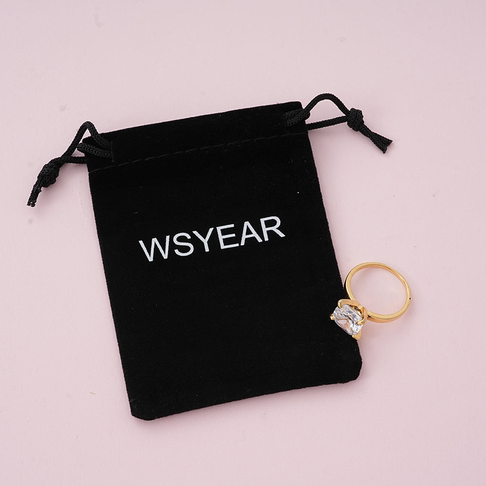 WSYEAR Gold Plating Wedding Rings for Lady
