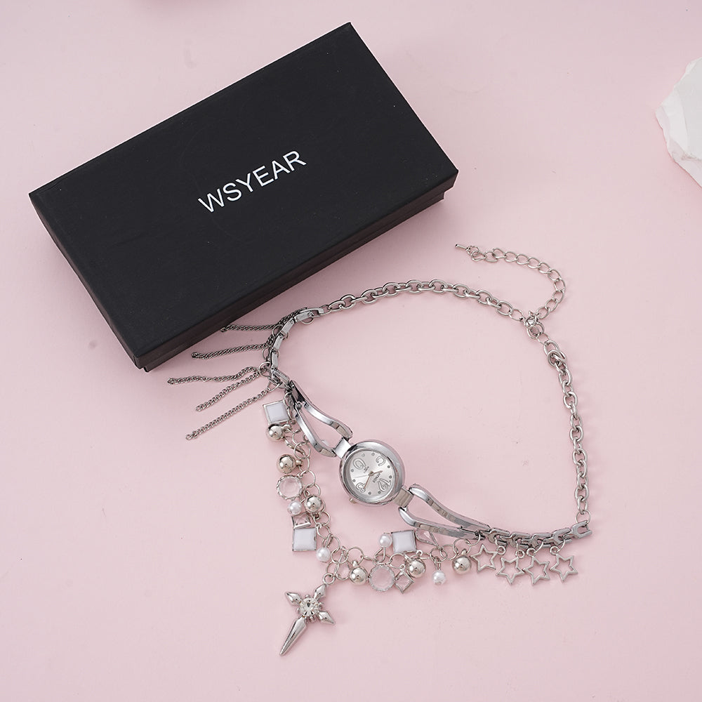 WSYEAR Lady Watches and Jewelry with Cross Charms