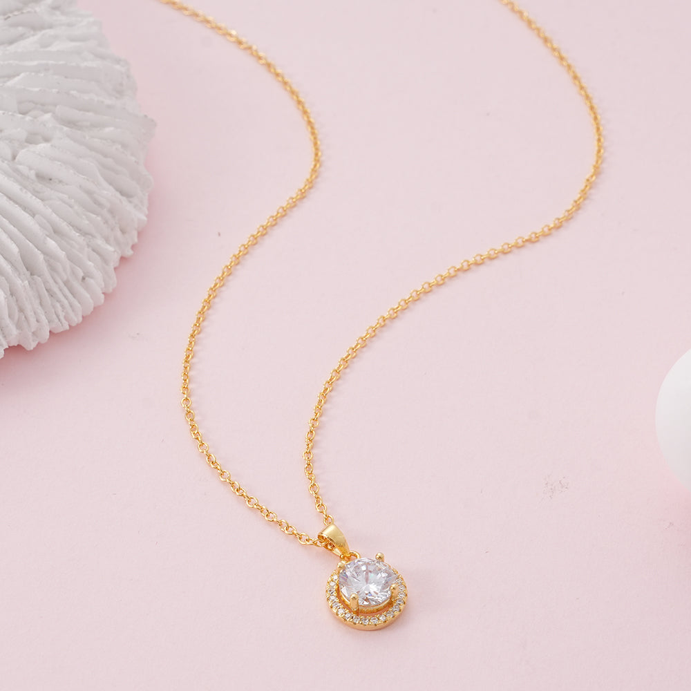 WSYEAR Gold 10mm Pendant Necklace for Women