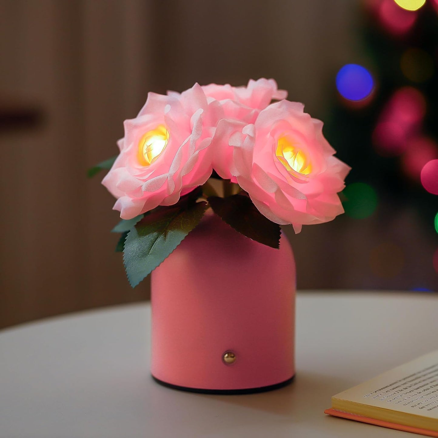 Pink Rose LED Lamp for Womens Gifts