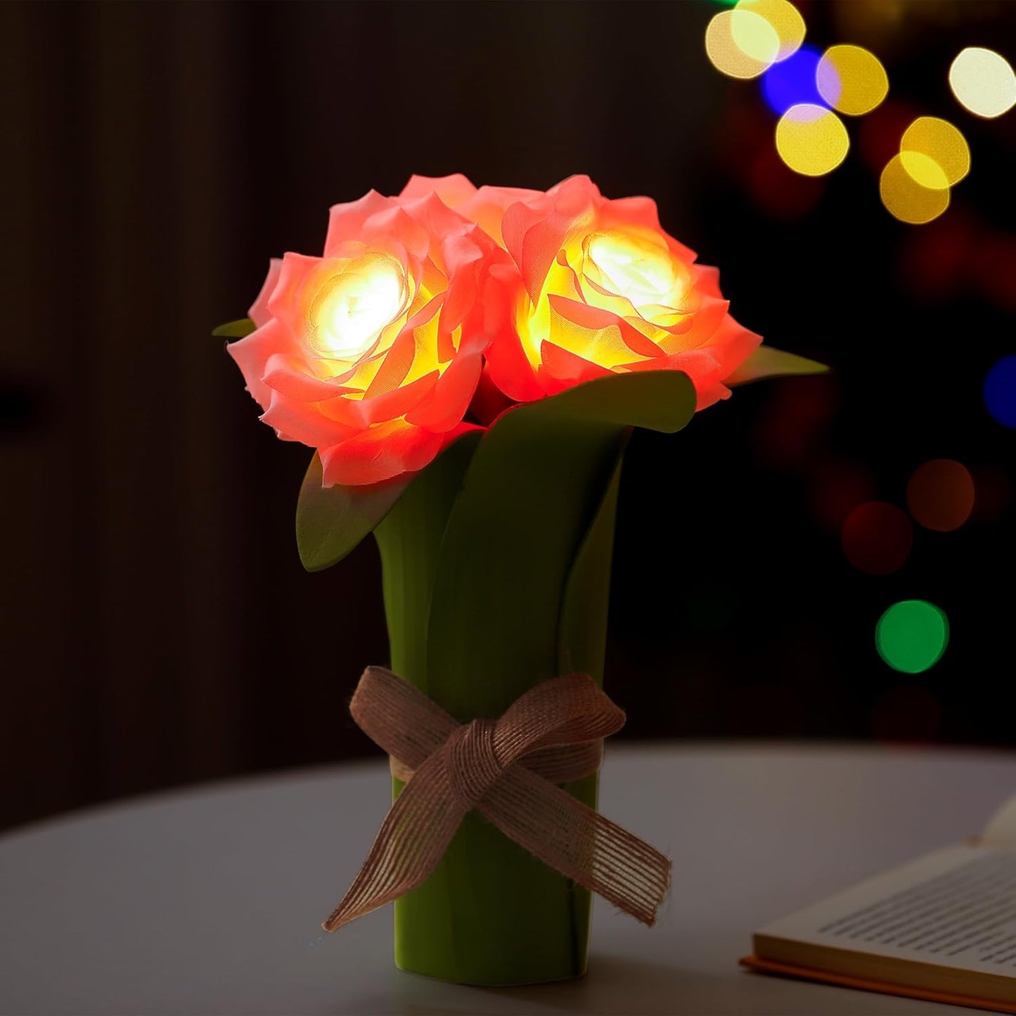 Pink Rose LED Lamp for Womens Gifts