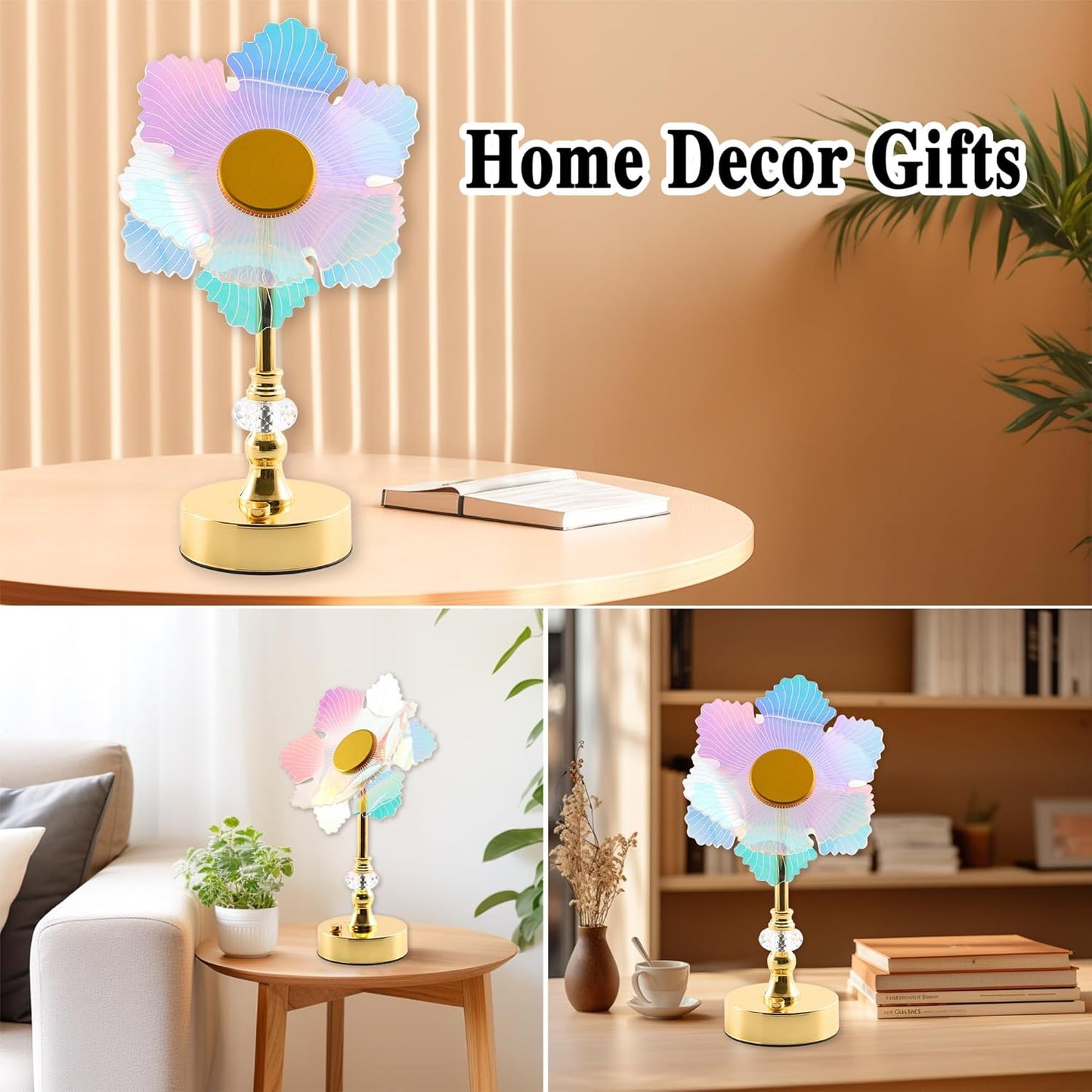 Elegant 3D Acrylic Flower Design Ambient Table Lamp