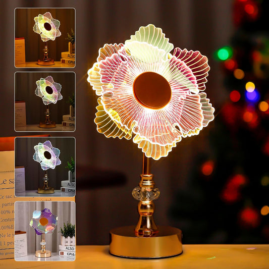 Elegant 3D Acrylic Flower Design Ambient Table Lamp