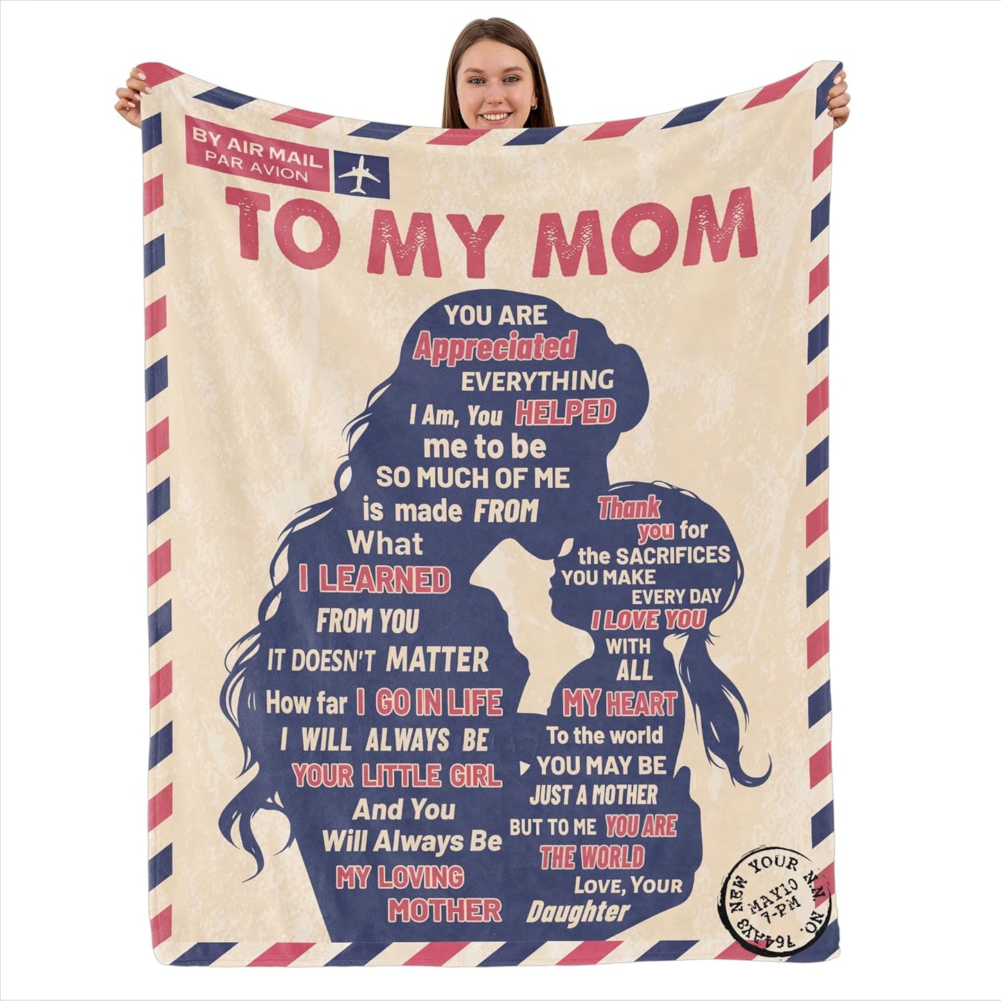 Gifts for Mom,Blanket Gifts to My Mom Fathers Day from Daughter Son