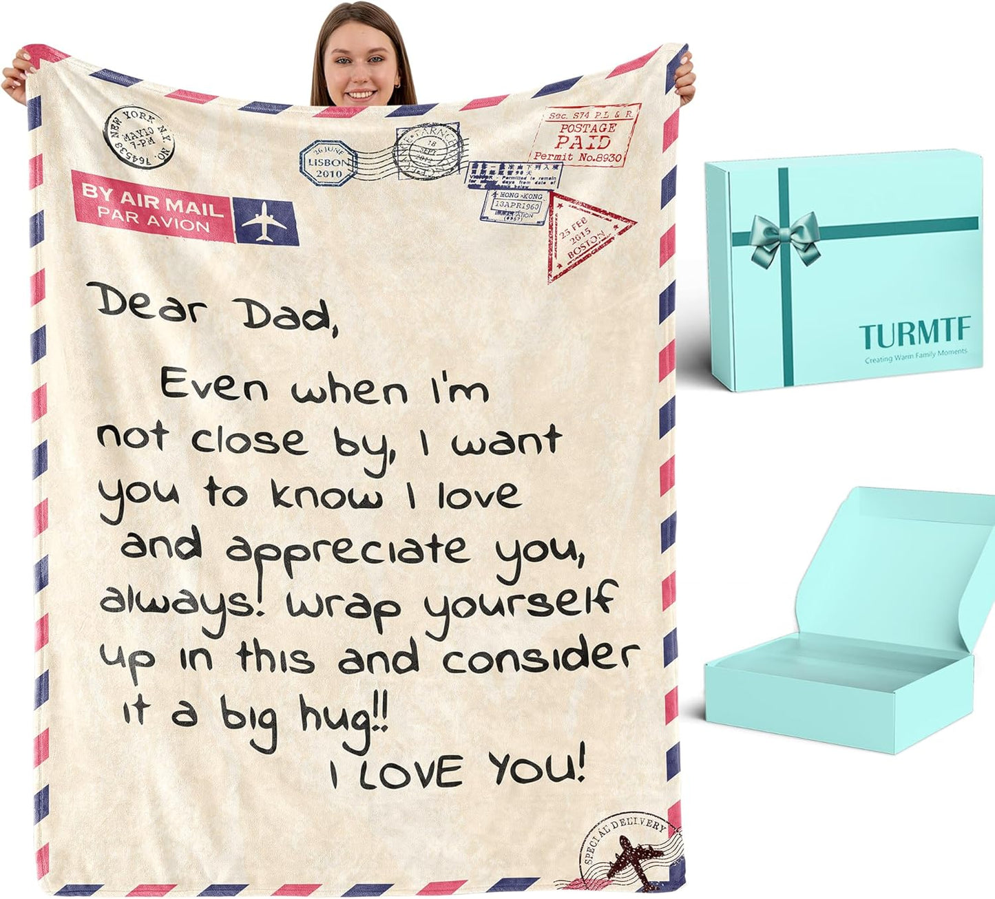 Gifts for Mom,Blanket Gifts to My Mom Fathers Day from Daughter Son