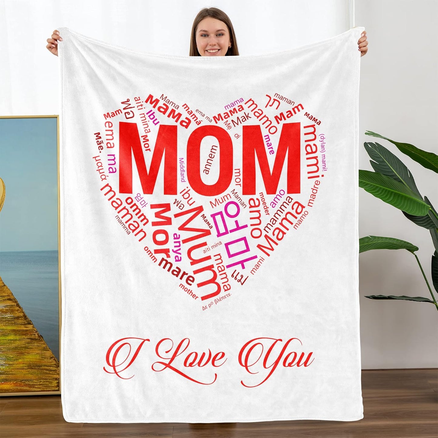 Gifts for Mom,Blanket Gifts to My Mom Fathers Day from Daughter Son