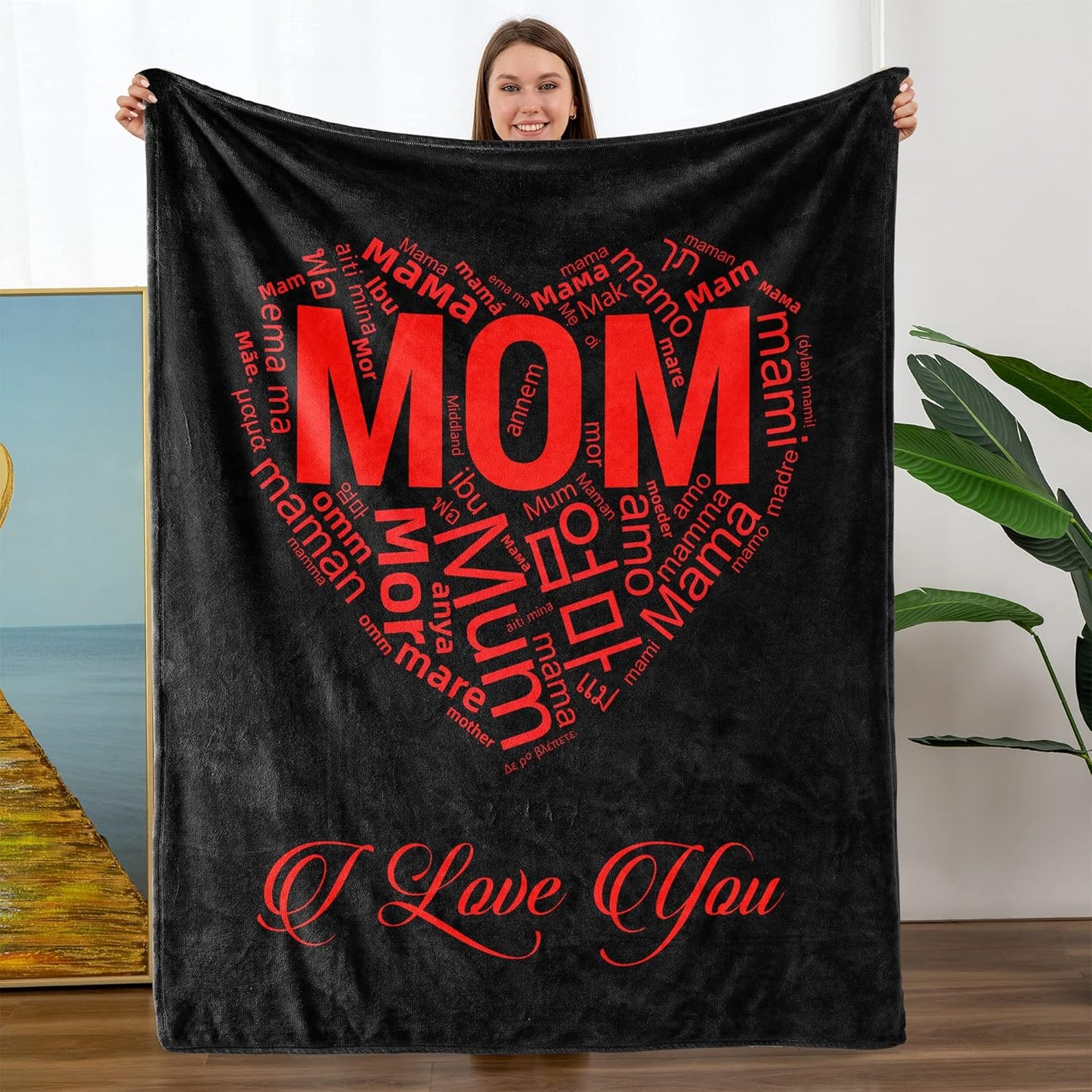 Gifts for Mom,Blanket Gifts to My Mom Fathers Day from Daughter Son