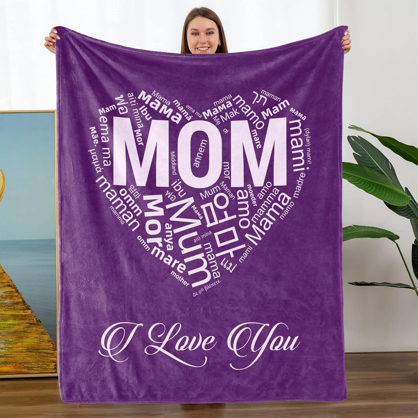 Gifts for Mom,Blanket Gifts to My Mom Fathers Day from Daughter Son