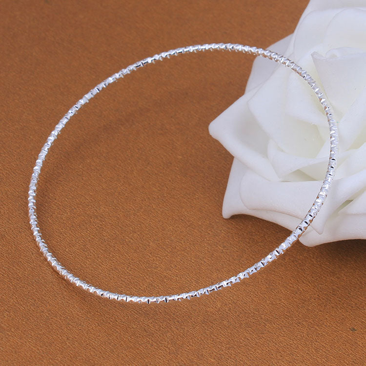 WSYEAR Women Silver Bangle Bracelets