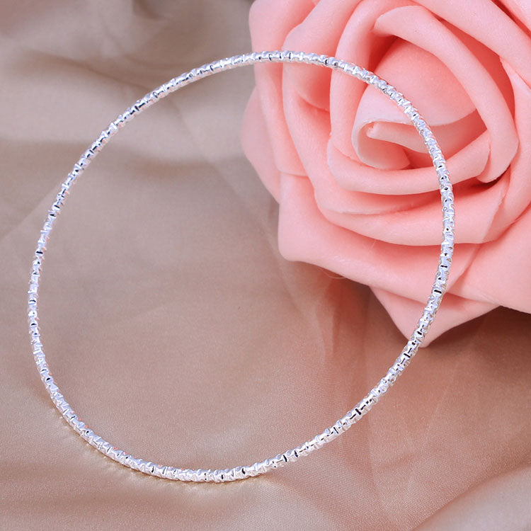 WSYEAR Women Silver Bangle Bracelets