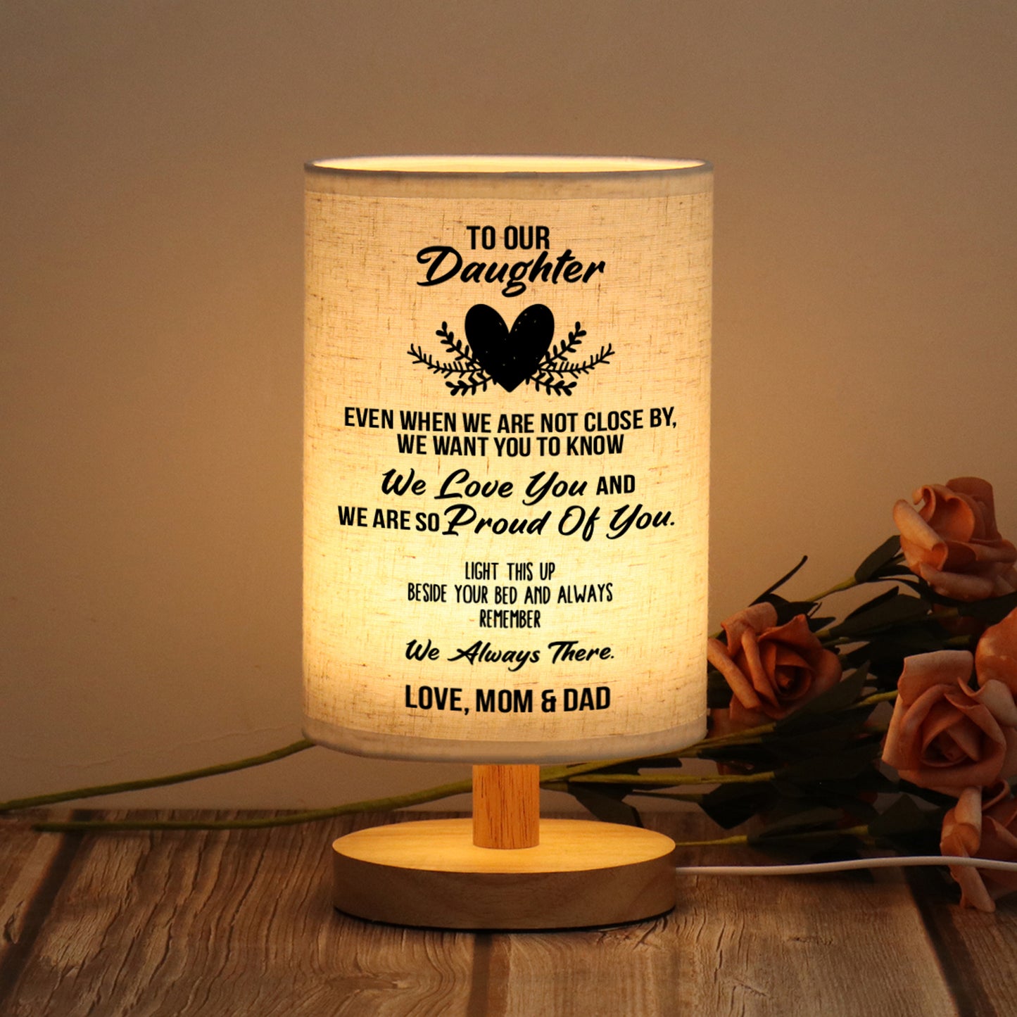 Daughter Gifts from Mom Dad Table Lamp