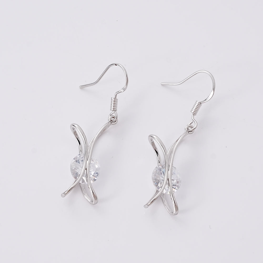 WSYEAR Drop Earrings with White Crystal