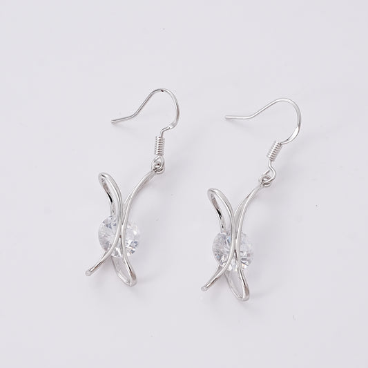 WSYEAR Drop Earrings with White Crystal