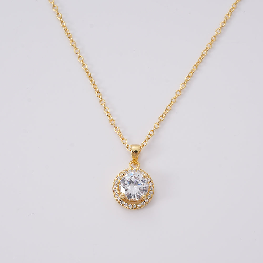 WSYEAR Gold 10mm Pendant Necklace for Women