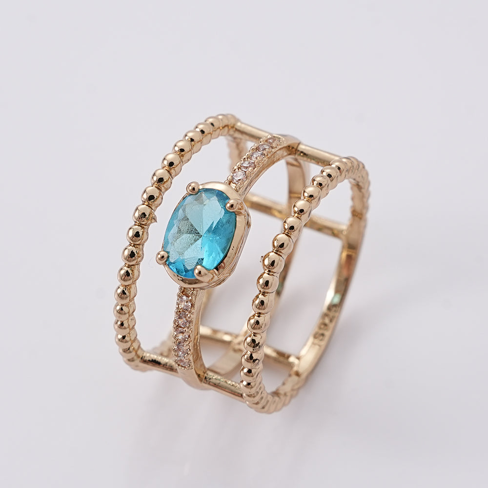 WSYEAR Jewels for Lady Rings with Blue Stone