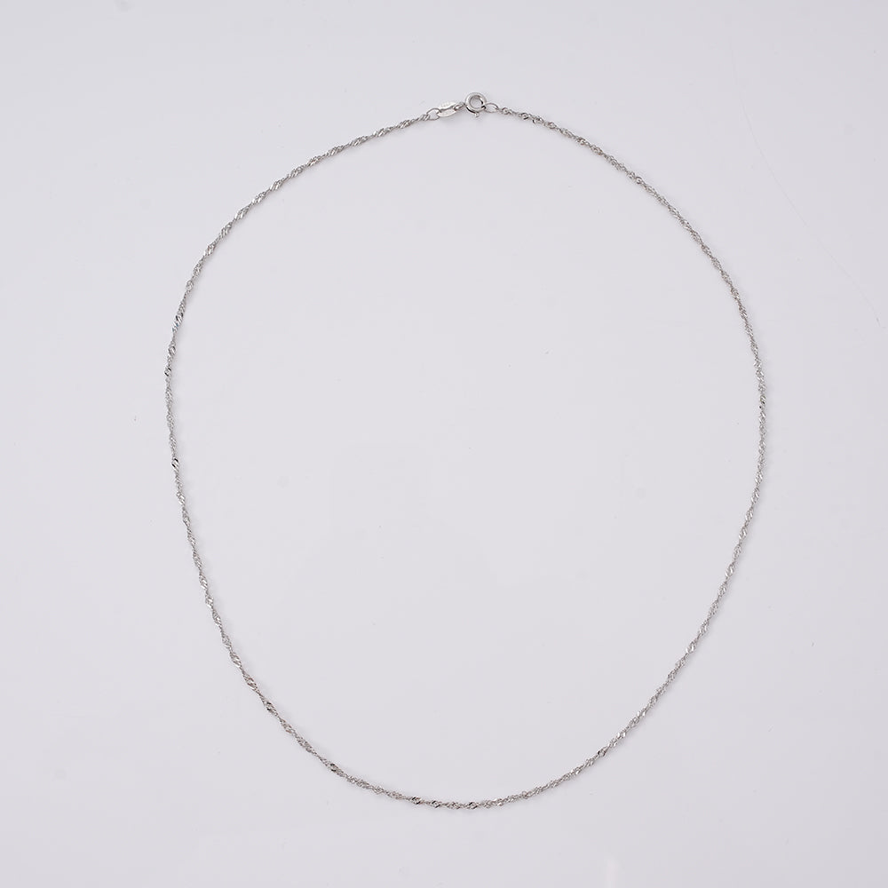 WSYEAR Sterling Silver Water Wave Chain Necklace Jewvelry