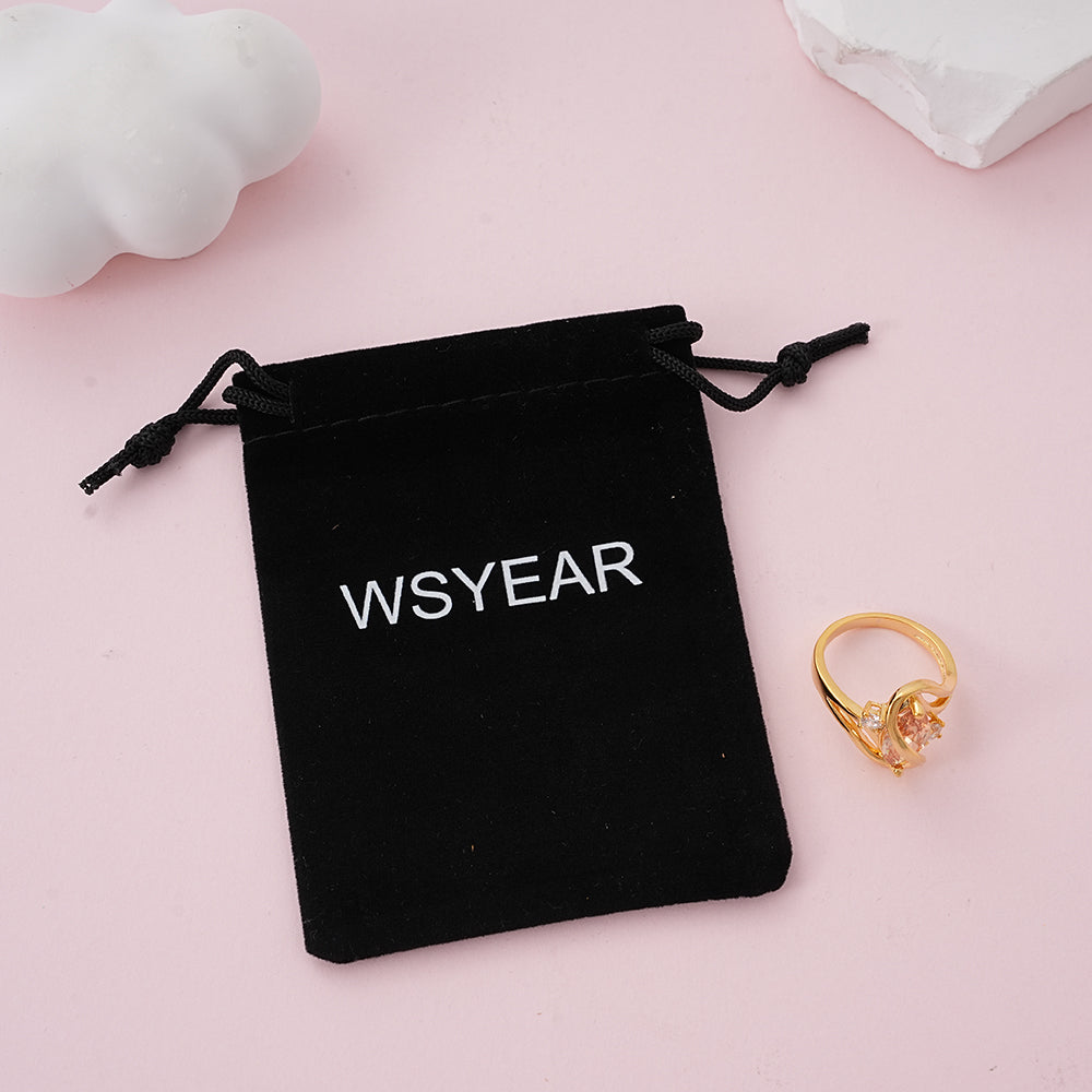 WSYEAR Champagne Gold Women Rings