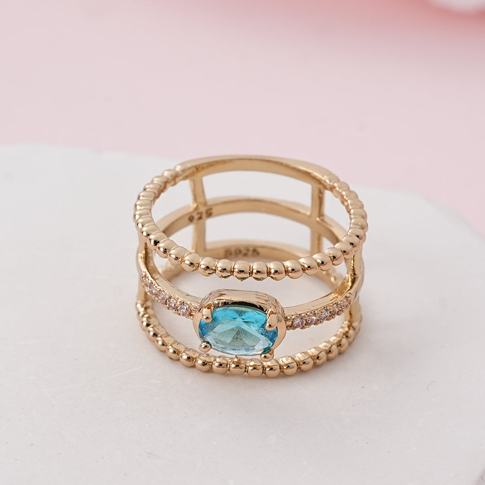 WSYEAR Jewels for Lady Rings with Blue Stone