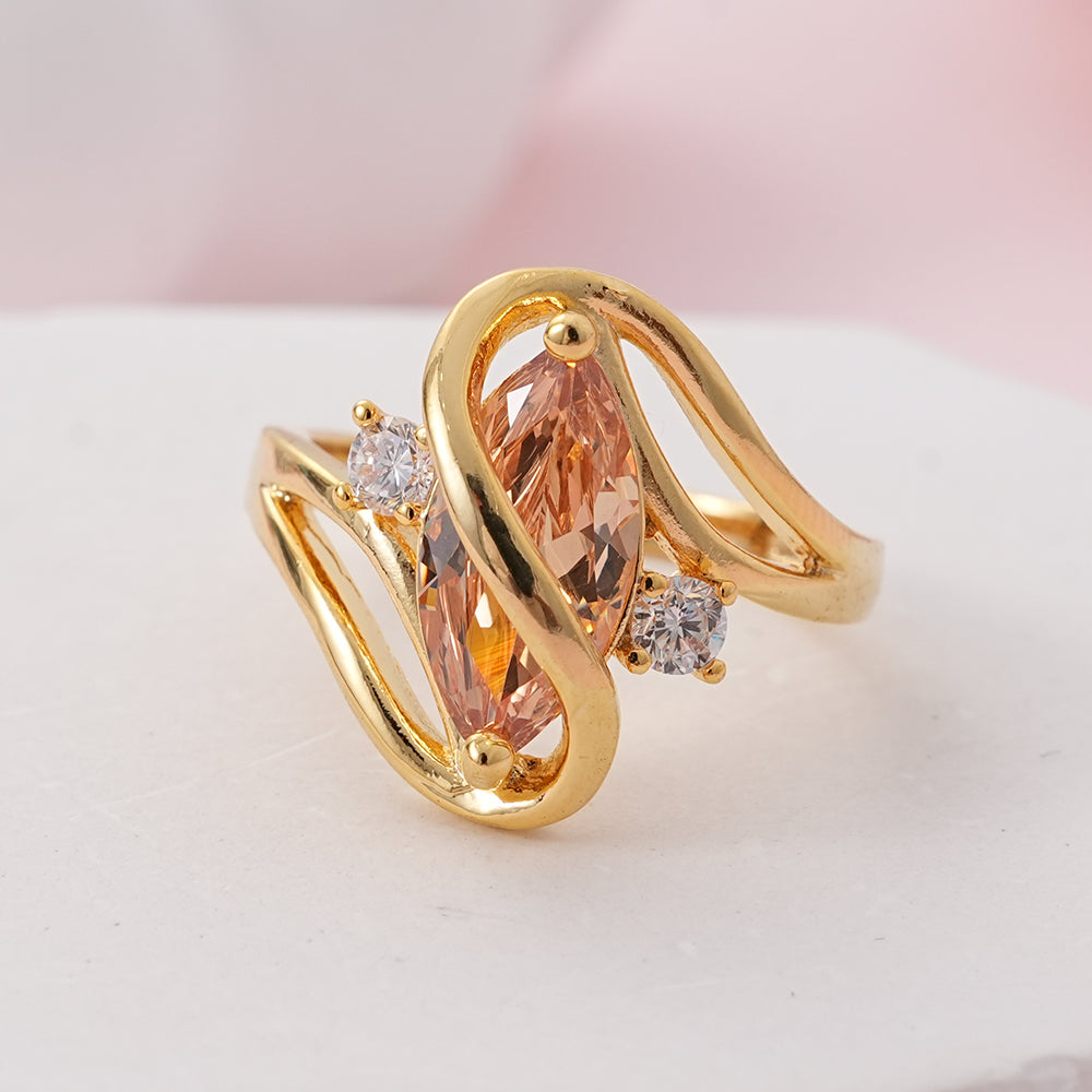 WSYEAR Champagne Gold Women Rings