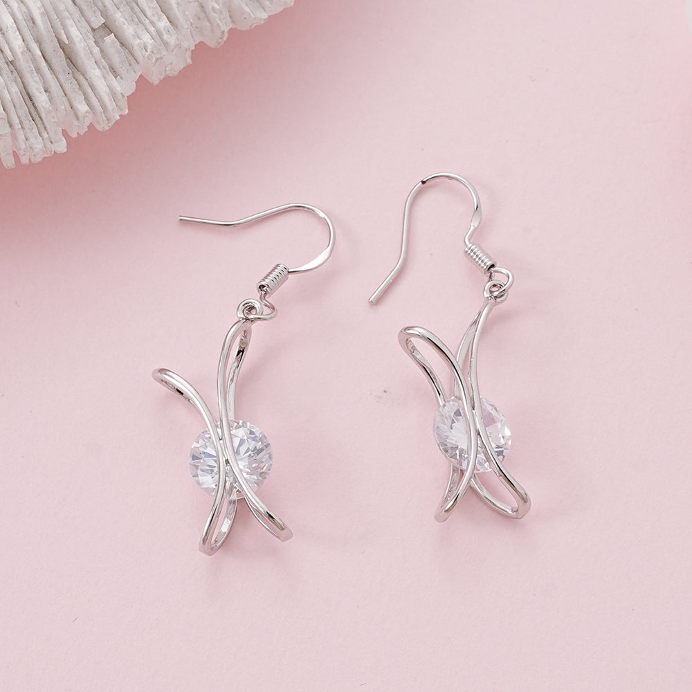 WSYEAR Drop Earrings with White Crystal
