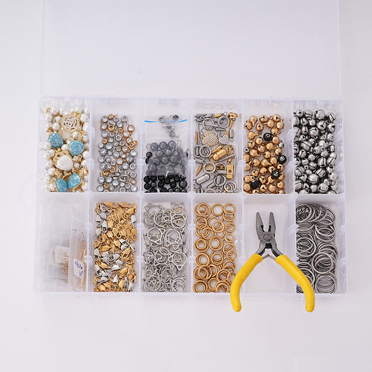 WSYEAR Jewellery Findings with Alloy Beads, Open Rings, Pearl Beads