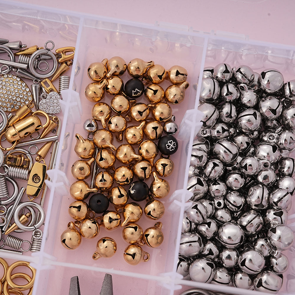 WSYEAR Jewellery Findings with Alloy Beads, Open Rings, Pearl Beads