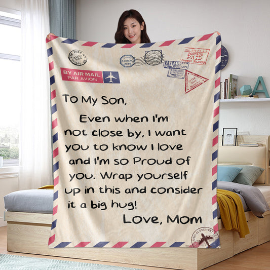 Best Gifts to My Son Throw Blanket from Mom