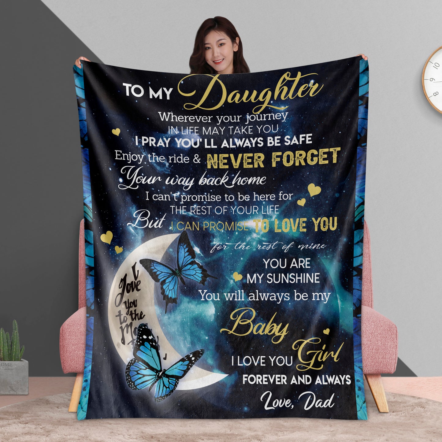 to My Daughter Throw Blankets Gifts from Dad