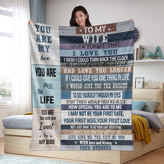 Wife Blanket from Husband Wife Gifts of Valentines Day You are My Love